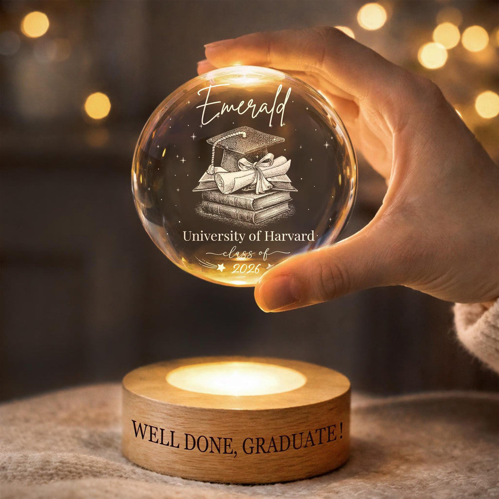 Personalized Graduation Gift Crystall Ball, Graduation Gift for Seniors, Daughter, Son, Gift for Graduation Day, Graduation Gift Decor