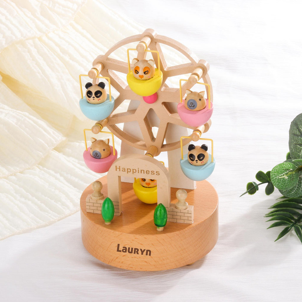 Personalized Wooden Totoro Music Box, Custom Nursery Decor, Hand-Cranked Musical Keepsake Gift for Kids & Totoro Lovers