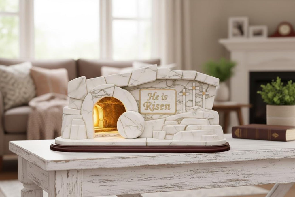 He is Risen Easter Decor, Empty Tomb Resurrection Wooden Block Sign, Christian Religious Shelf Decor, Church Ministry Gift