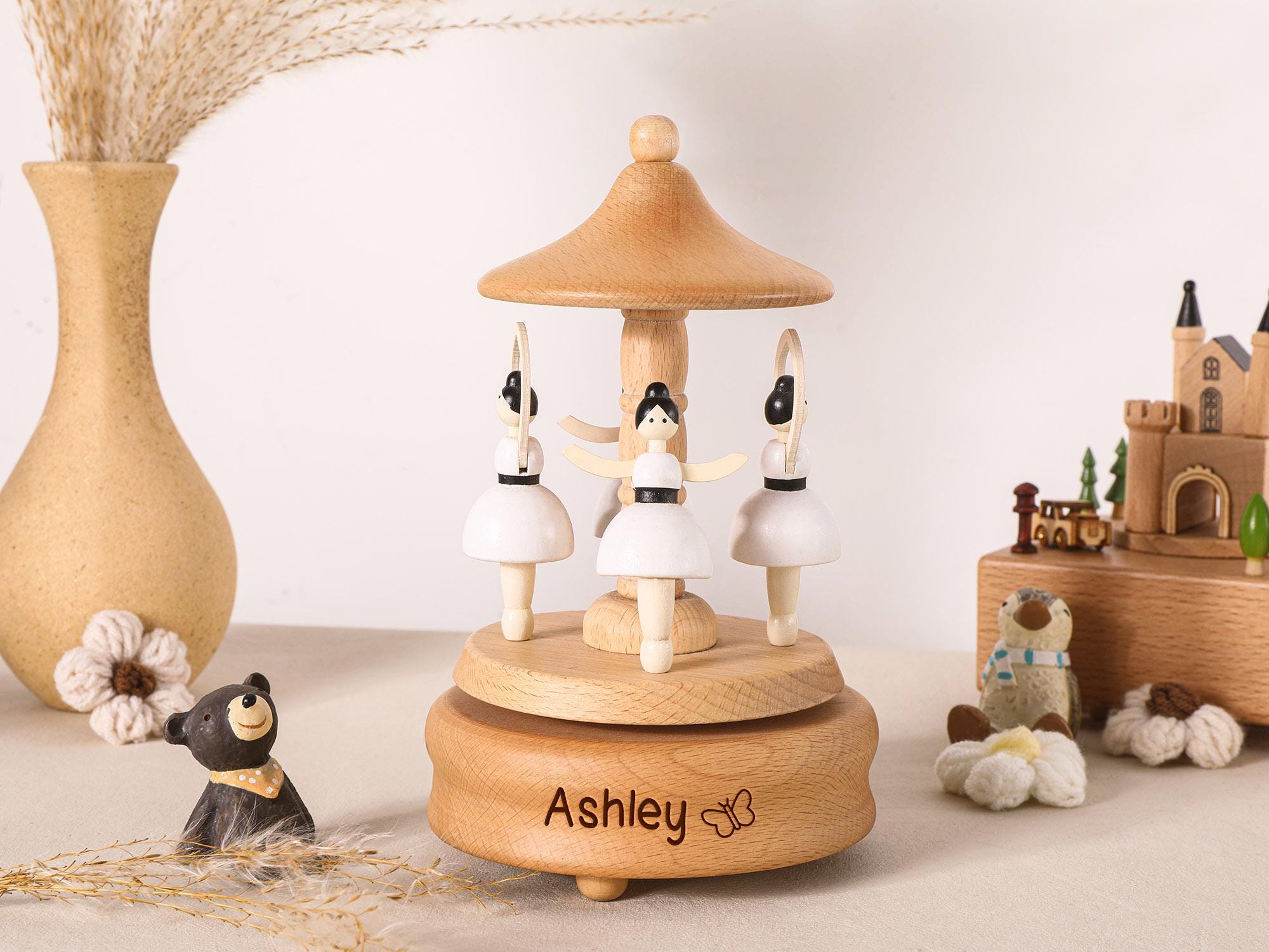 Personalized Wooden Musicbox,engraved Name Music Box,personalized Toys for Kids, Baby Shower Gift,newborn Gift, Gifts for Kids,keepsake Gift