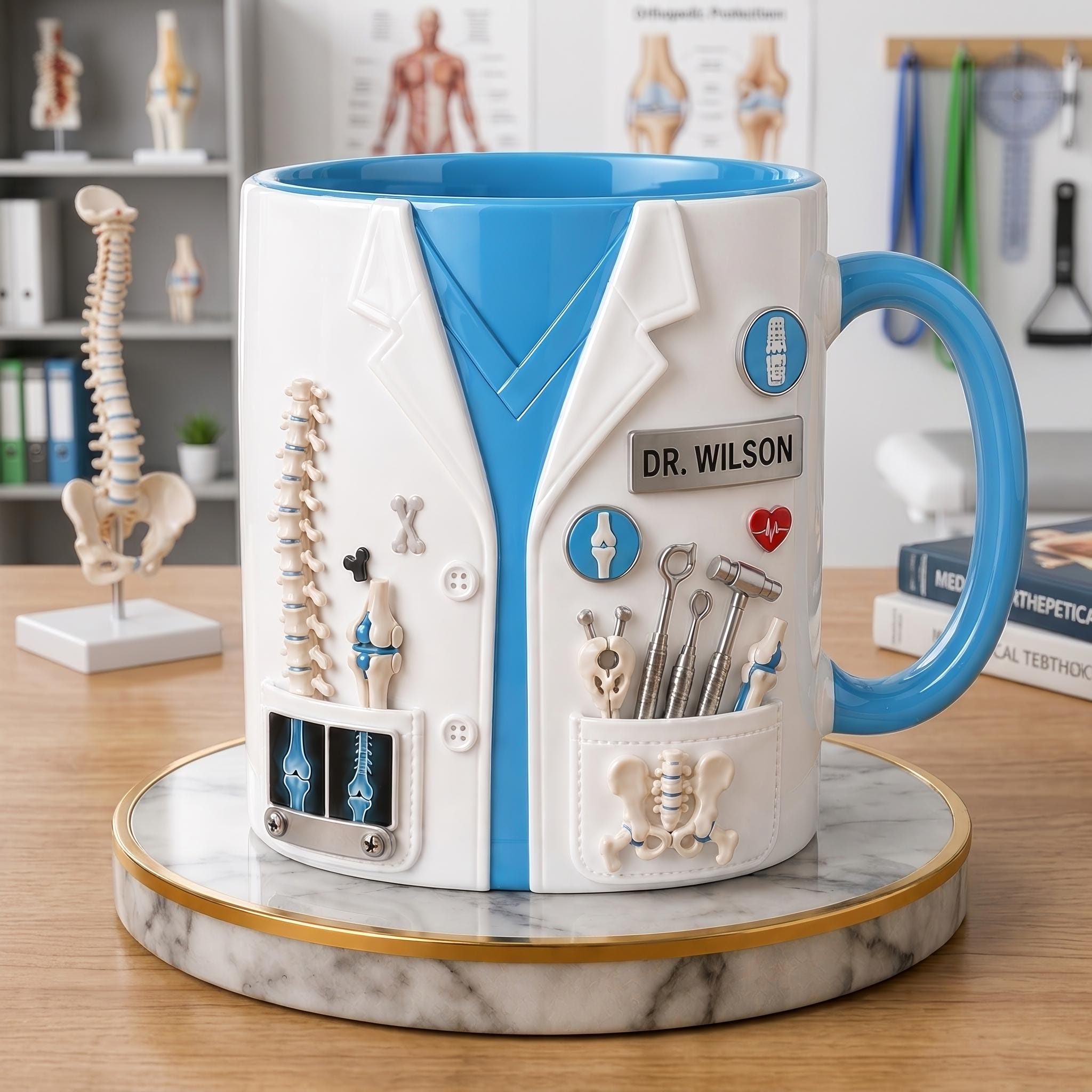 Personalized Orthopedic Doctor Mug, Surgeon Coffee Cup, Custom Medical Professional Gift, Bone Doctor Appreciation Mug