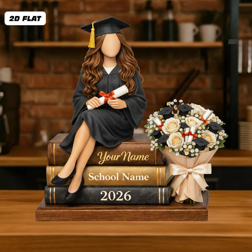 Personalized Graduation Wooden Block, Class of 2026 Keepsake, Custom Name Grad Gift, Graduation Party Gift, Senior Keepsake