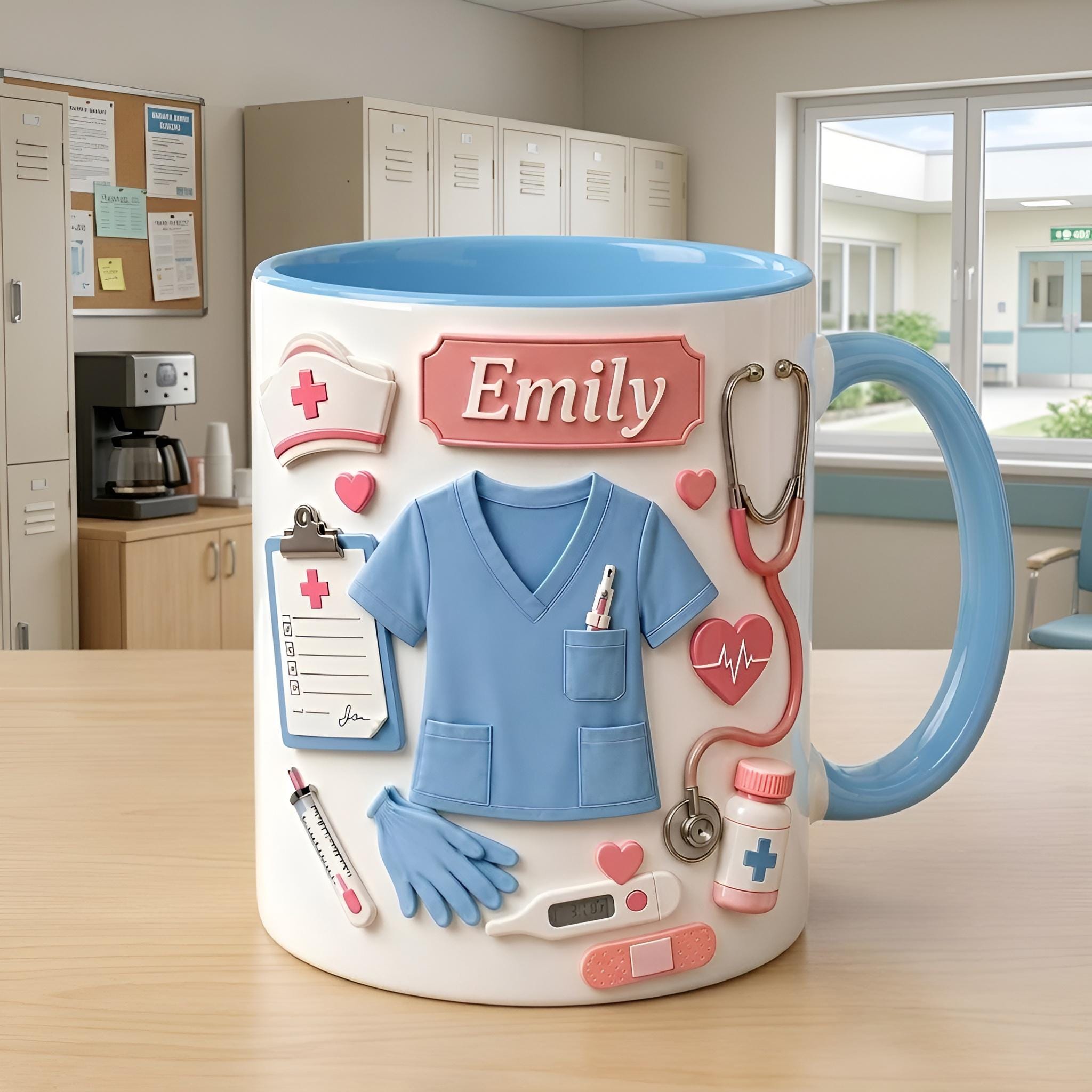 Personalized Nurse Mug, RN Coffee Cup, Custom Healthcare Worker Gift, Nurse Appreciation Mug, Registered Nurse Gift