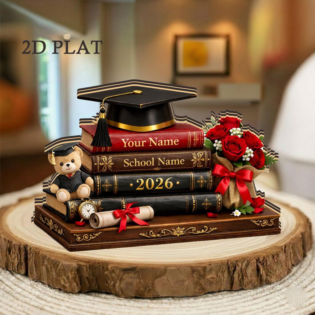 Personalized Graduation Gift 2026, Custom Name School Wooden Keepsake, Class of 2026 Decor, Senior Gift
