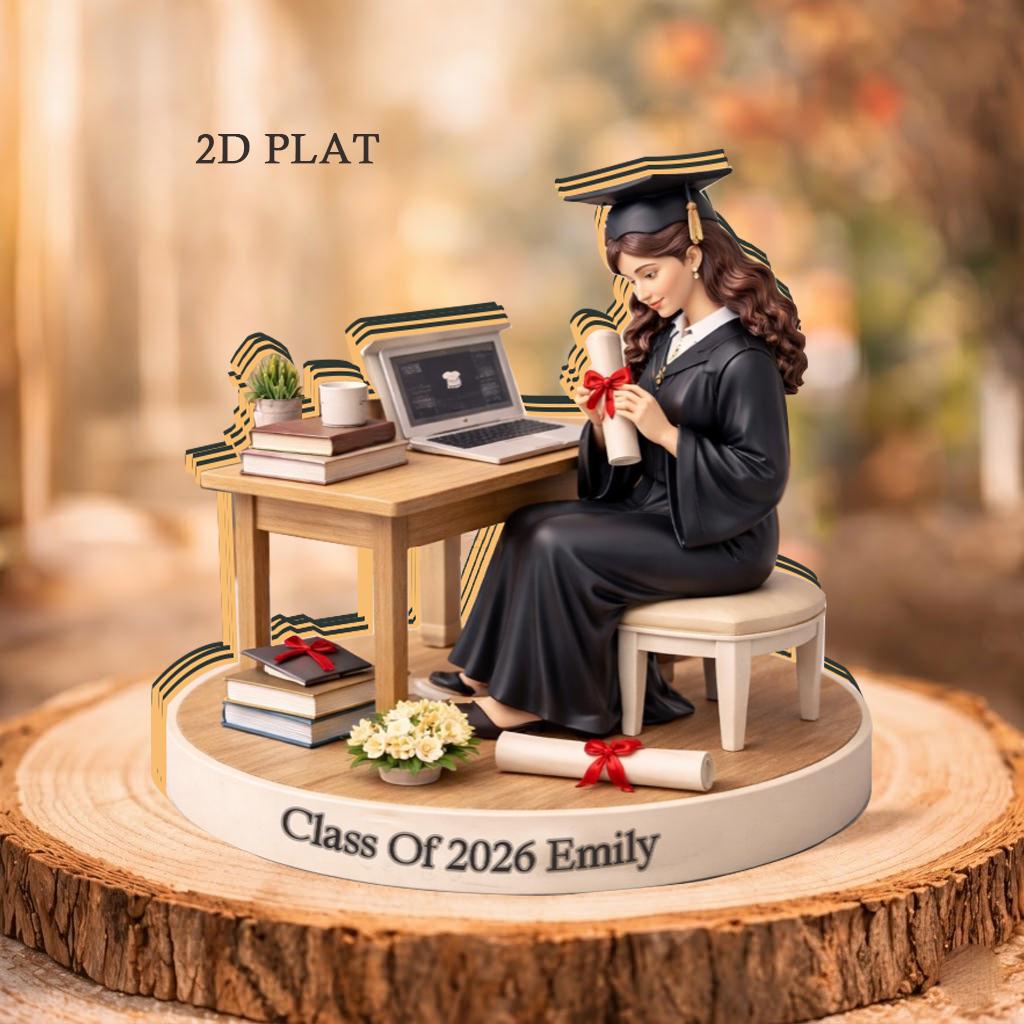 Personalized Graduation Gift 2026, Custom Class of 2026 Wooden Block, Senior Keepsake, Custom Name Graduation Decor, High School Graduate Gift