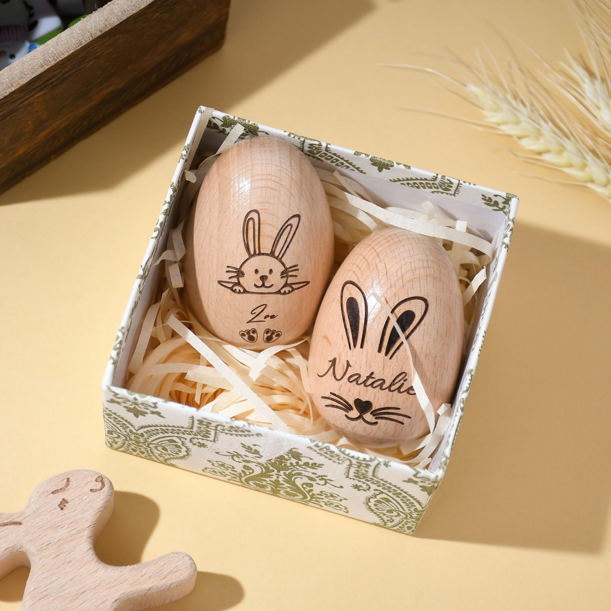 Personalized Musical Easter Egg, Engraved Easter Egg Name Shaker Gift, Easter Shaker Egg for Kids, Easter Rattle Baby Gift, 1st Easter Gift