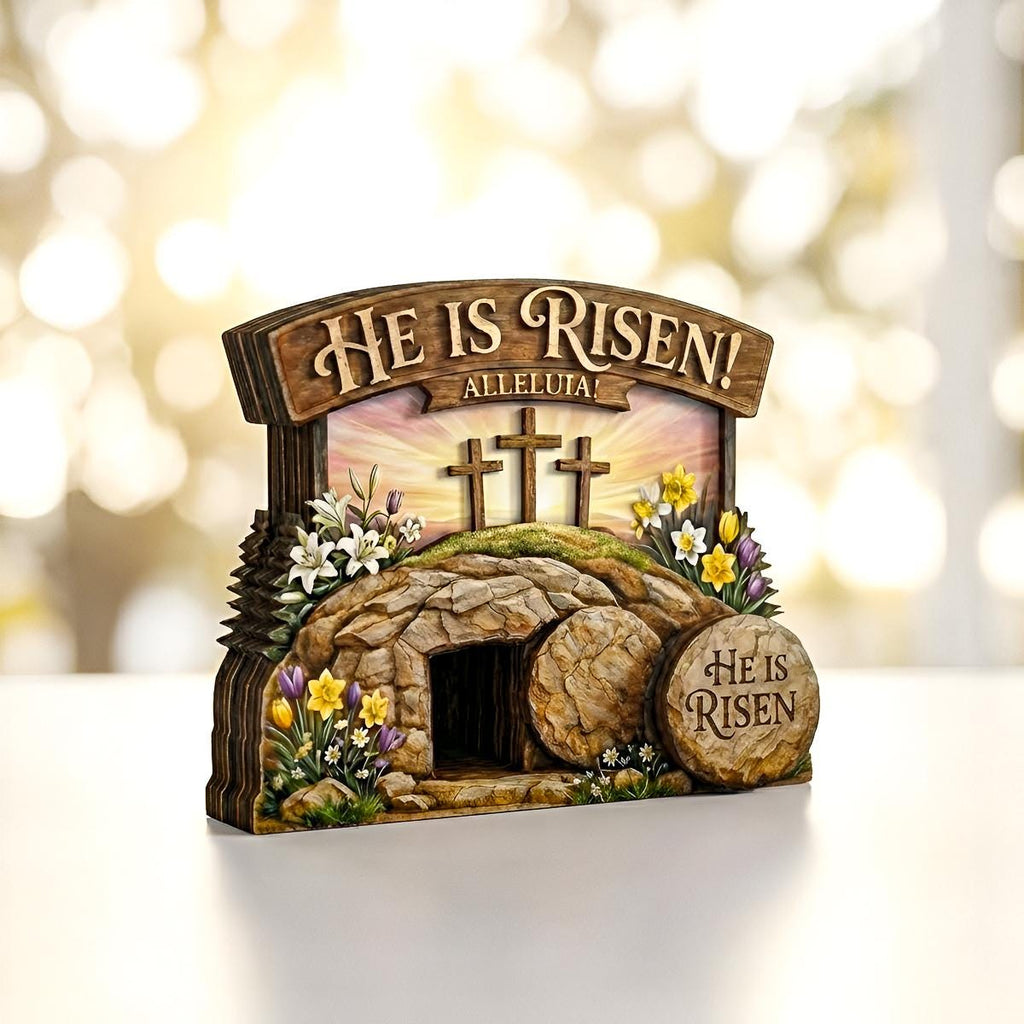 He Is Risen Easter Decor, Christian Resurrection, Religious Easter Home Decor, Empty Tomb Decor, He Is Risen Christian Decor, Easter Gift