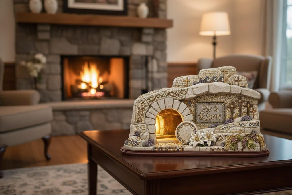 He is Risen Easter Decor, Empty Tomb Resurrection Wooden Block Sign, Christian Religious Shelf Decor, Church Ministry Gift