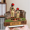 Baseball Mom and Kid Personalized Standing Wooden Plaque, Mother's Day Gift for Her, Baseball Lover Gift, Baseball Player Decor Mama Gift