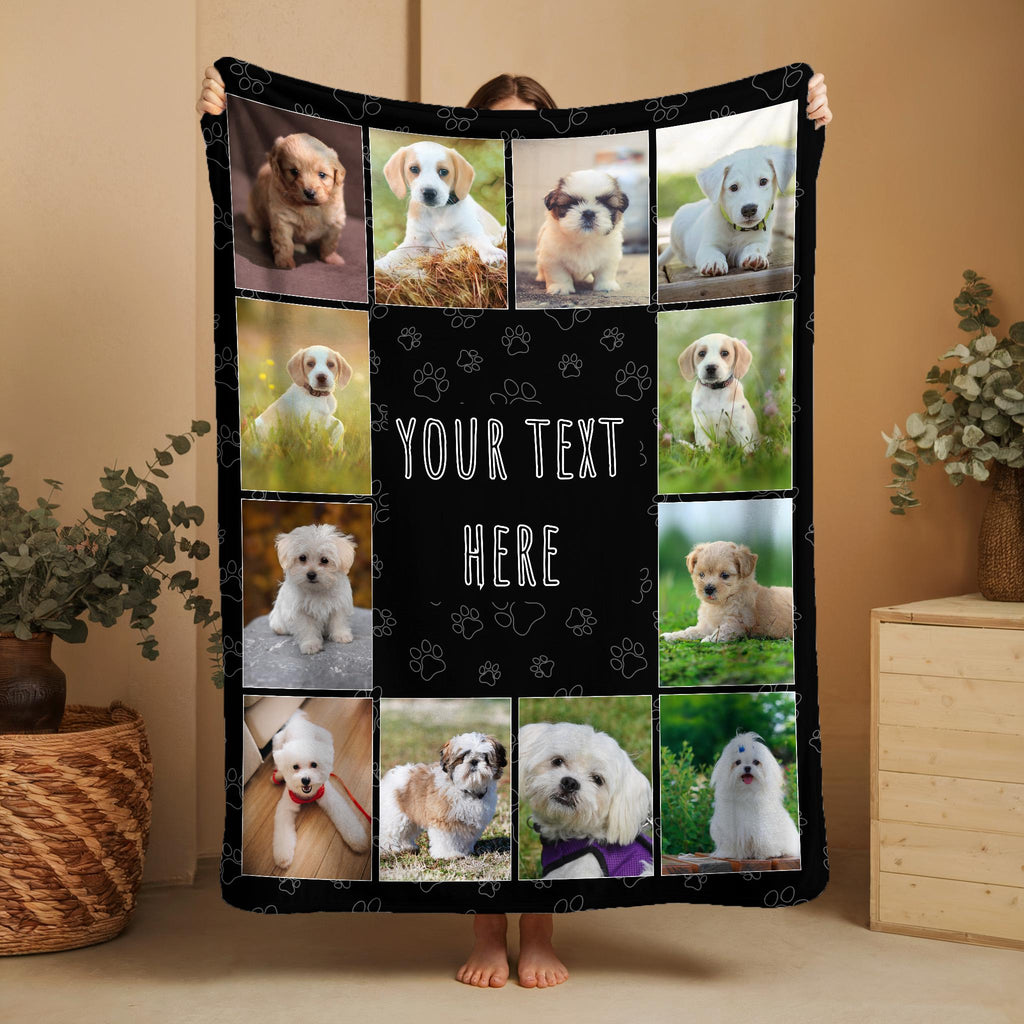 Custom Pet Blanket, Custom Blanket With Pet Photo, Custom Pet Blanket With Pet Name, Gift for Pet Lovers, Memorial Pet Face, Dog Remembrance