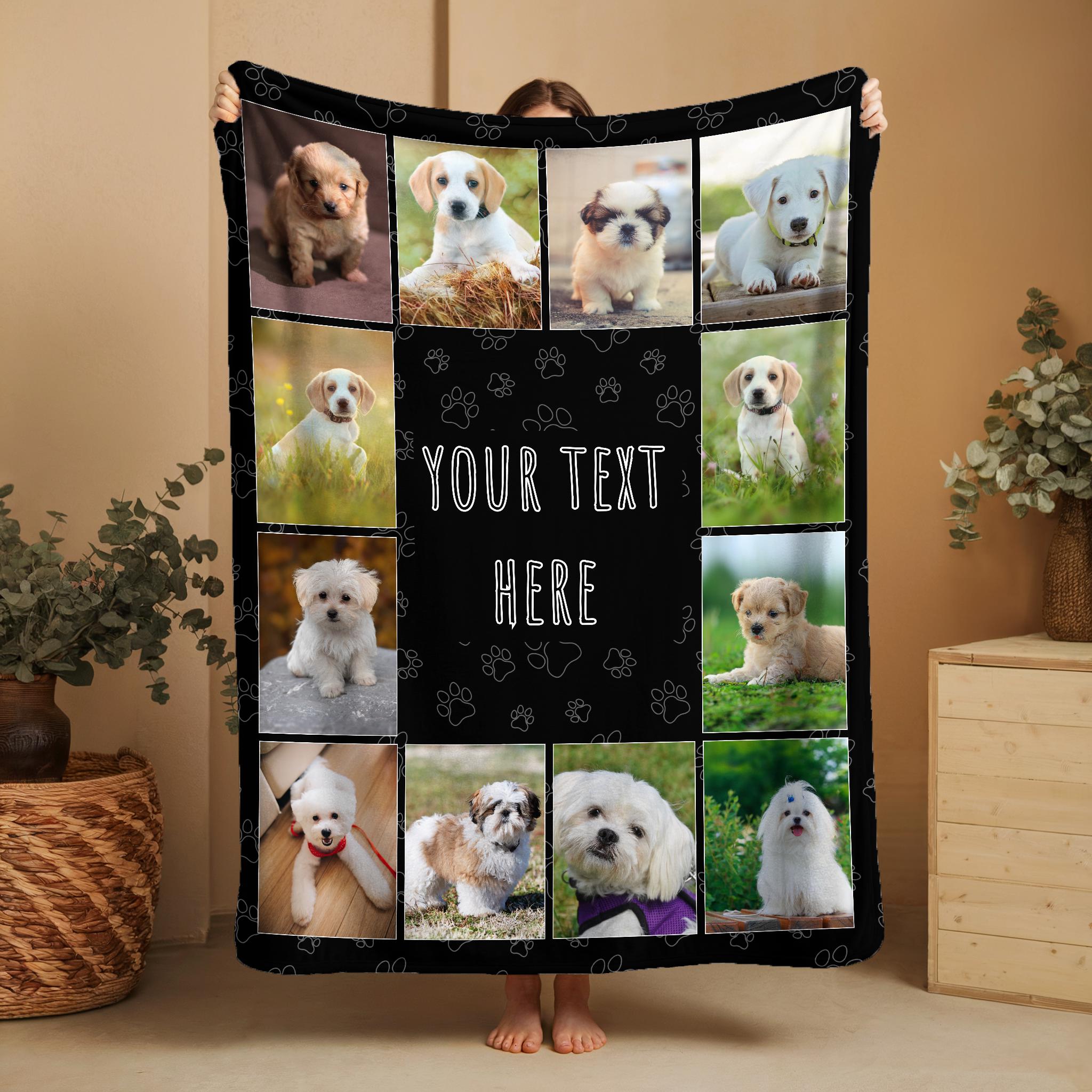 Custom Pet Blanket, Custom Blanket With Pet Photo, Custom Pet Blanket With Pet Name, Gift for Pet Lovers, Memorial Pet Face, Dog Remembrance