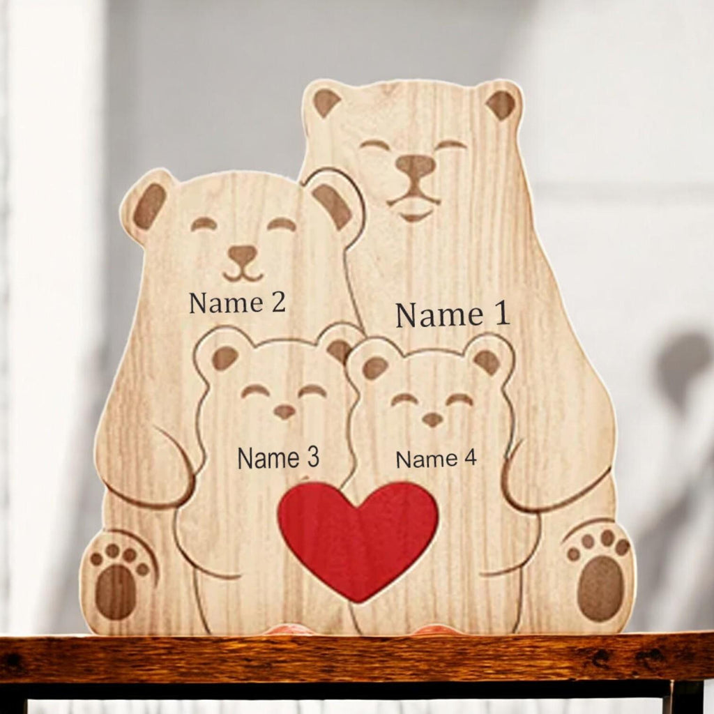 Koala Family Puzzle - Mothers Day Gift - Family Christmas Gift - Personalised Koala Family Puzzle - Family of Four Gift - Family Decoration