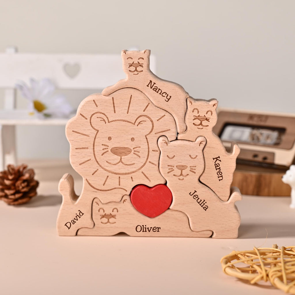 Cat Wooden Ornament, Cat Family Jigsaw Puzzle, Birthday Presents for Wife, Mother Daughter Gifts, Cat Mum Gift, New Family Christmas Gifts