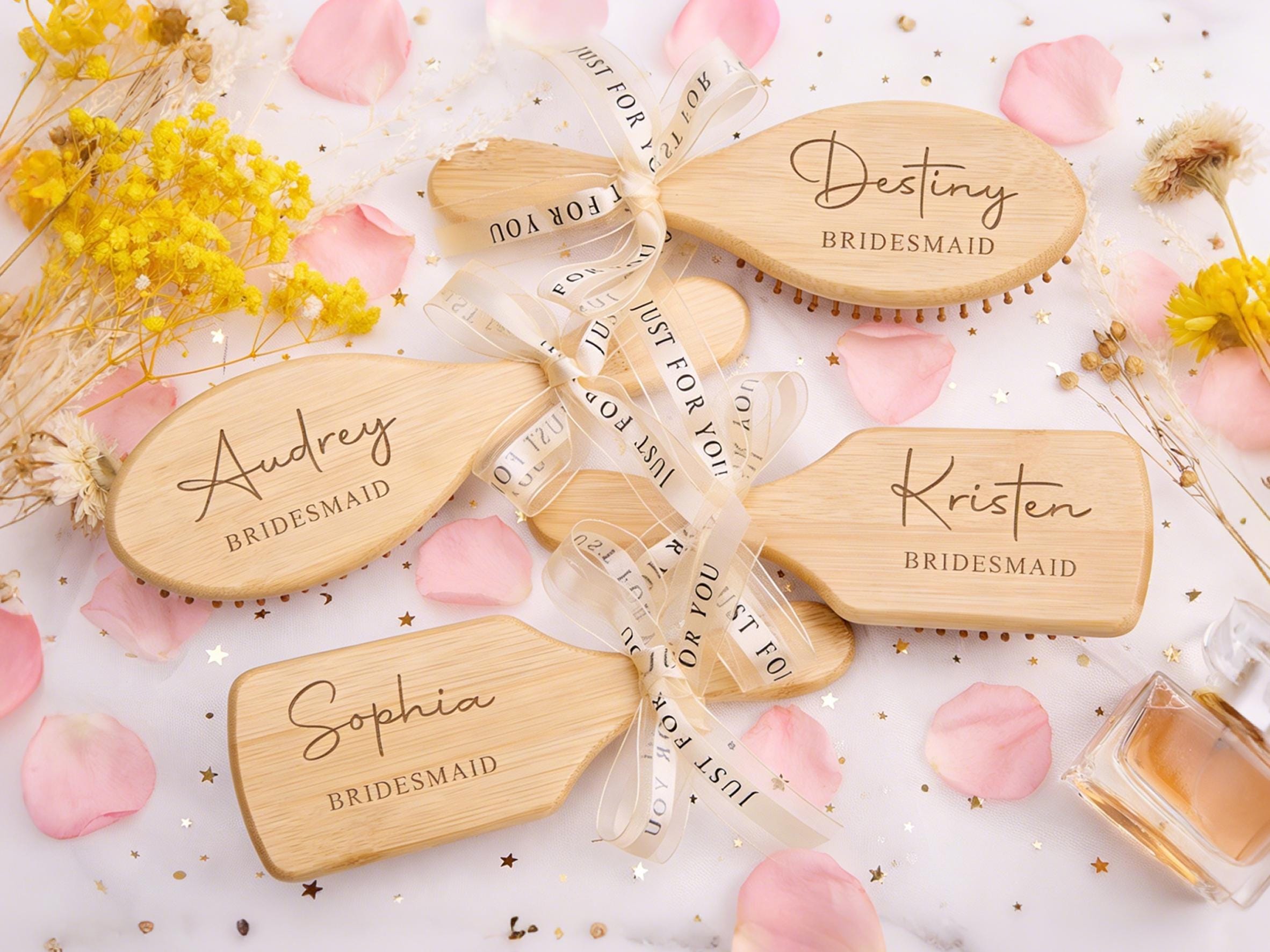 Bridesmaid Name Wood Comb,custom Wedding Party Gift,bridesmaid Hair Comb,engraved Commemorative Combs,bridesmaid Proposal Gifts,anniversary
