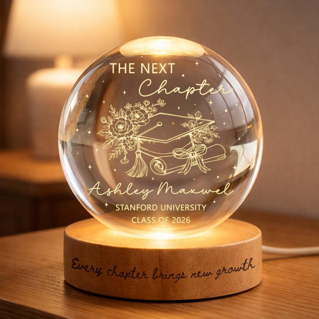 Personalized Graduation Gift, Class of 2026 Crystal Ball Night Light, Graduation Day, Graduation Gift for Senior Congrats on Your Graduation