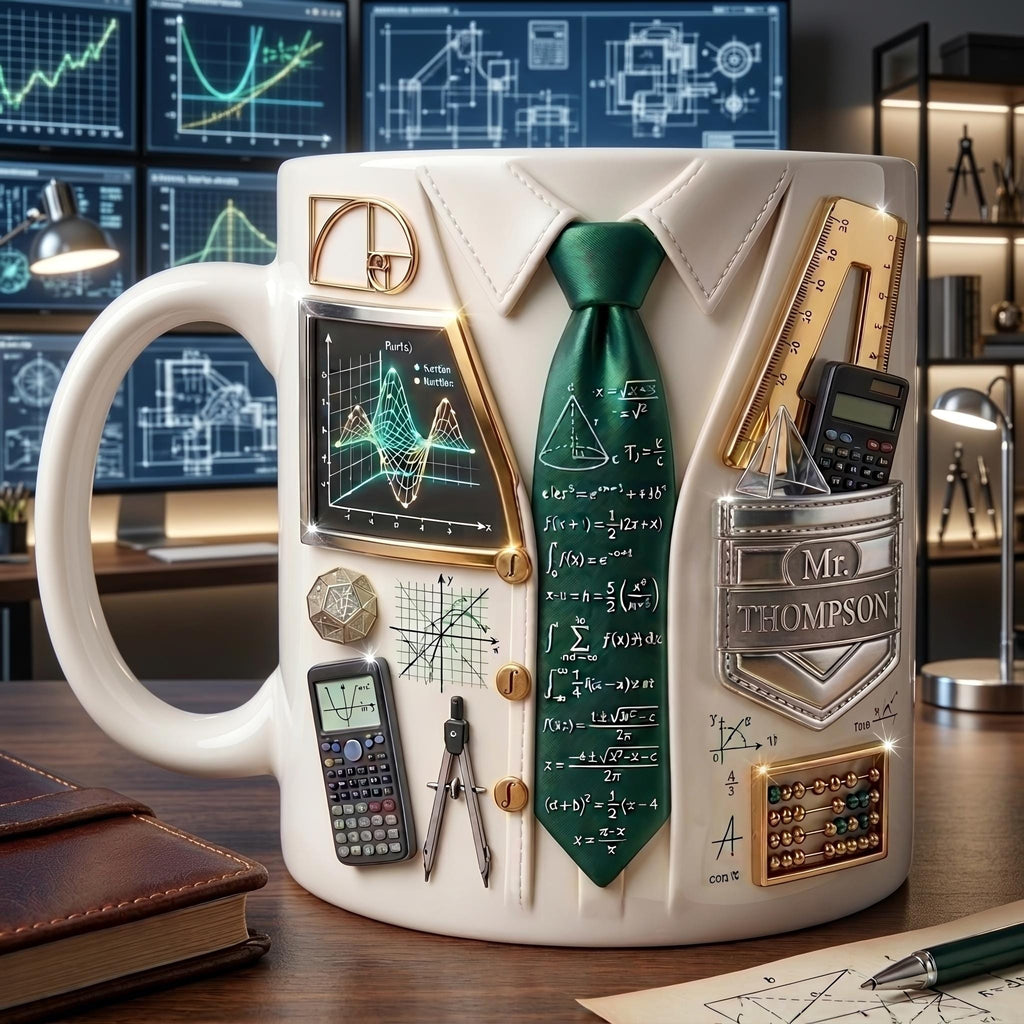 Personalized Math Teacher Mug, STEM Teacher Coffee Cup, Custom Math Teacher Appreciation Gift, Cute School Teacher Mug