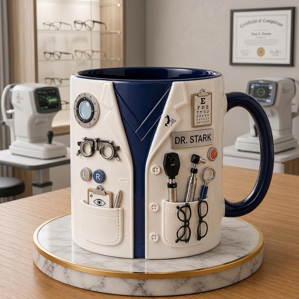 Personalized Optometrist Mug, Eye Doctor Gift, Ophthalmologist Coffee Cup, Custom Vision Care Mug