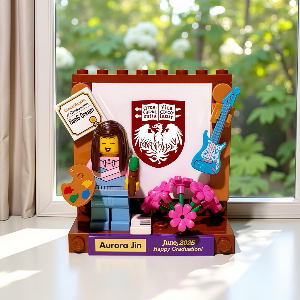 Personalised Graduation Figurine Gifts,Custom Text building blocks,Graduation Gift for Boyfriend,Son,Kids,friend,Desk decor,Eternal Keepsake