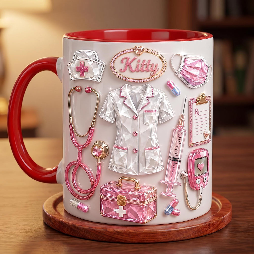 Personalized Nurse Mug, RN Coffee Cup, Custom Healthcare Worker Gift, Nurse Appreciation Cup, Custom Medical Staff Mug