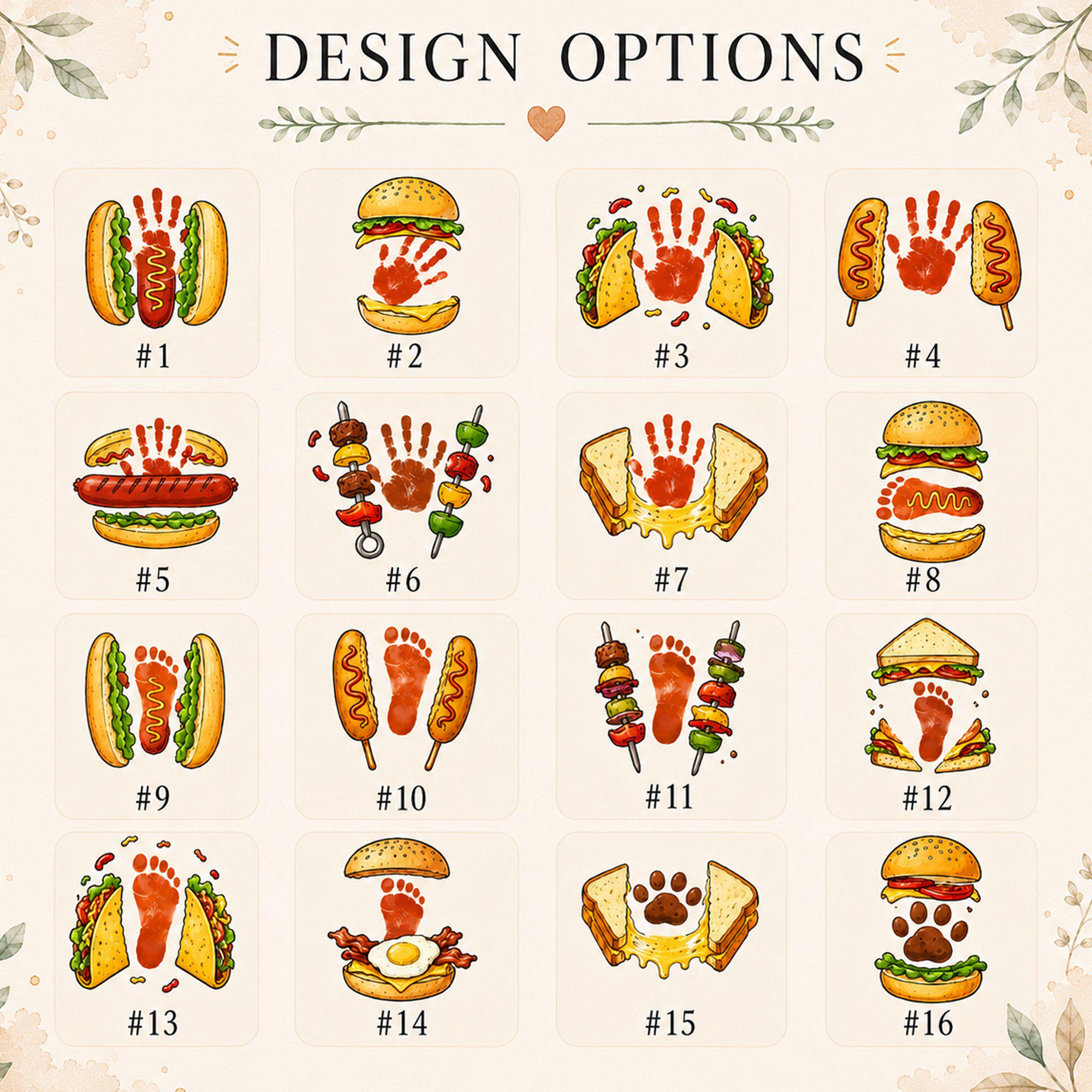 Custom Burger Hot Dog Handprint Footprint Platter, Personalized Grilling Plate Bbq Gift From Kids, Daddy's Grilling Plate Bbq Serving Tray