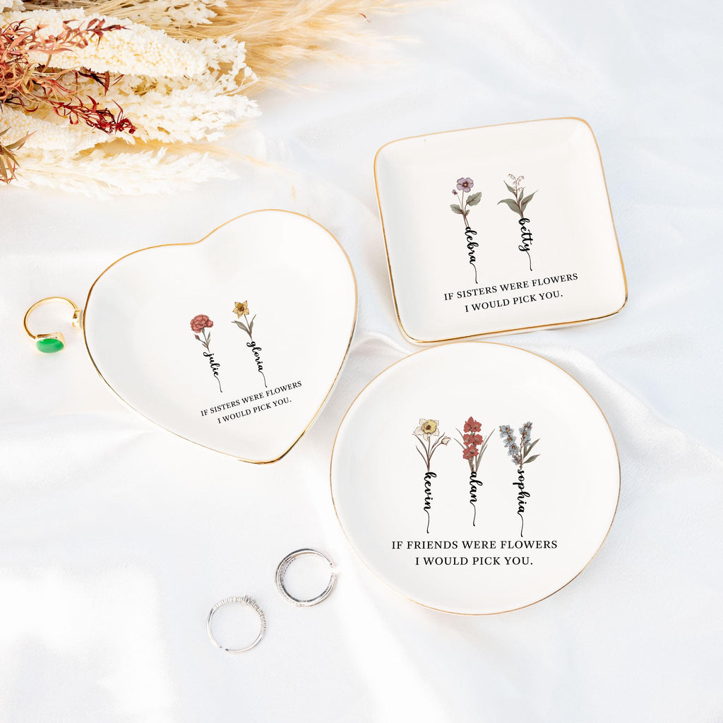 Custom Bridesmaid Gifts,friendship Trinket Dish,bridesmaid Jewelry Dish,best Friends Gifts,flower Ring Dish,friendship Gifts,wedding Gifts