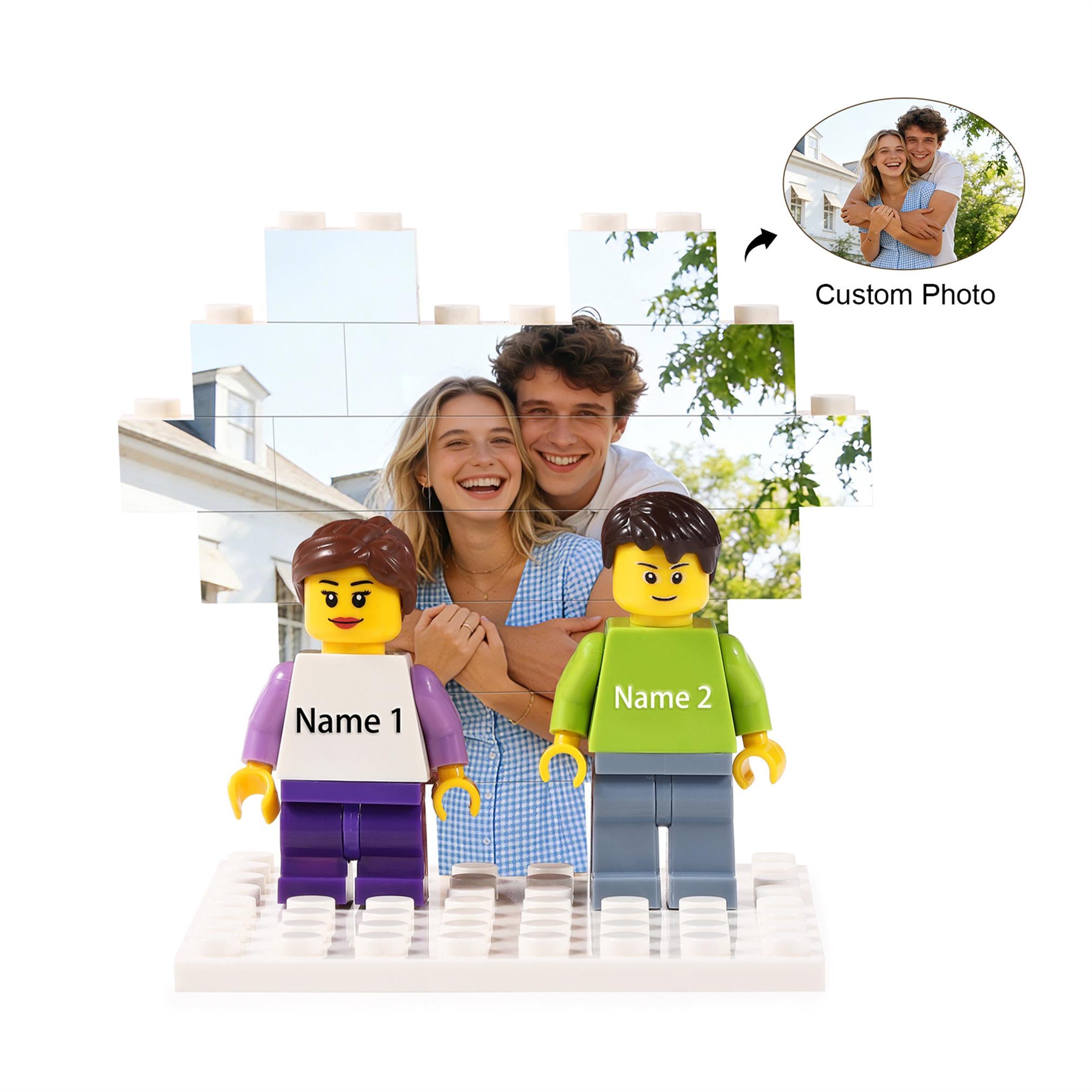 Custom Building Block Figurine Set | Personalized Couple Mini Figures | Valentine's, Wedding, Anniversary Gift