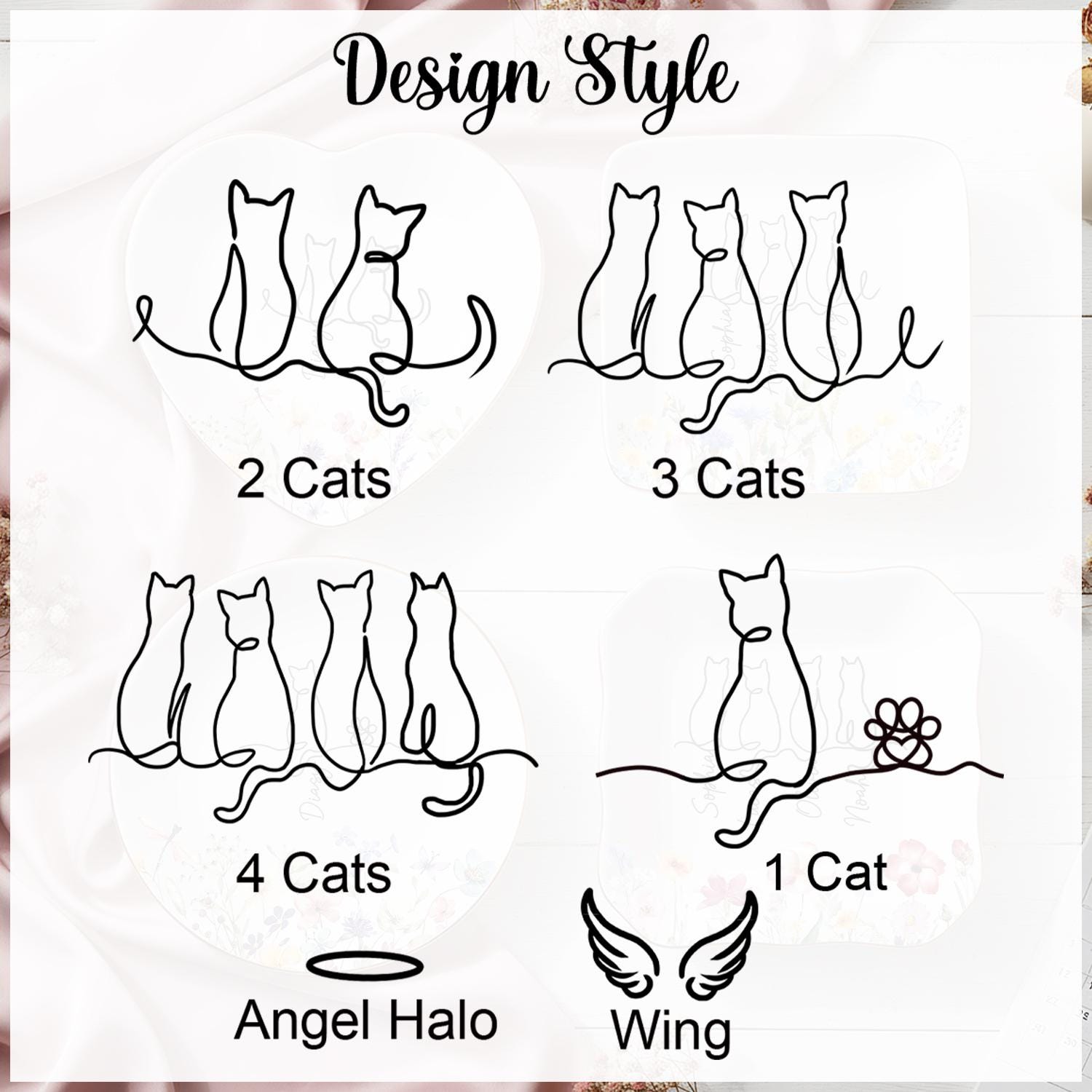 Personalized Cat Floral Ring Dish, Custom Cat With Name Jewelry Dish, Cat Lover Gift, Unique Christmas Present, Gift for Cat Owner Pet Lover