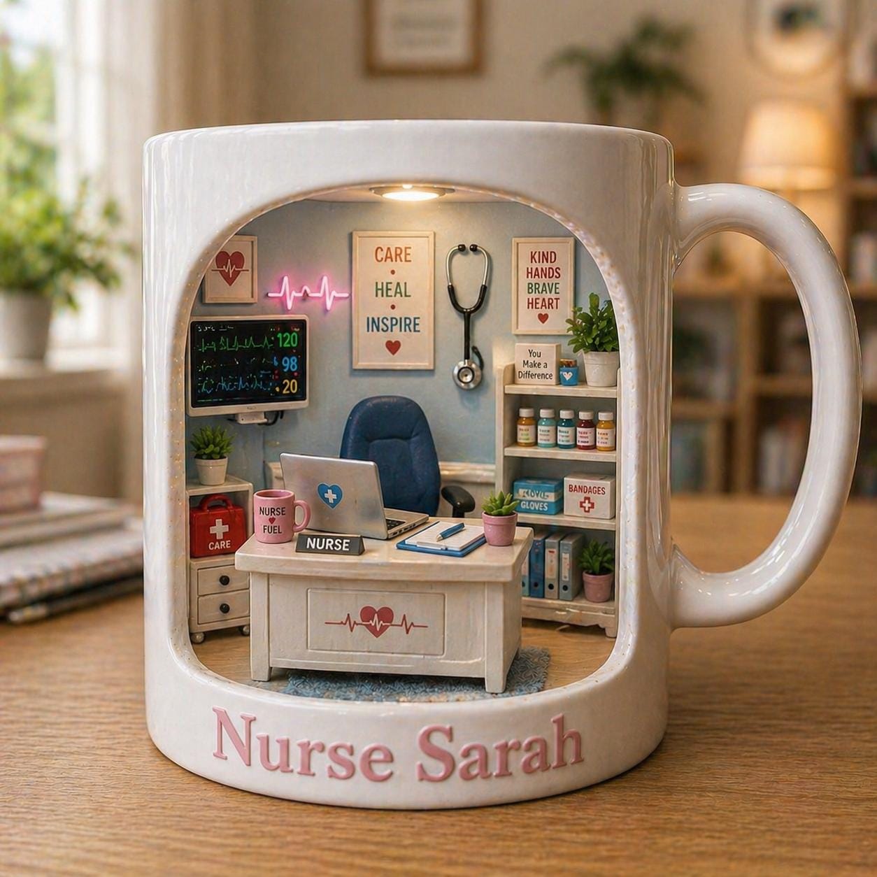 Personalized Nurse Mug, Custom Name Nursing Coffee Cup, Nurse Appreciation Gift, Medical Office Mug, RN Healthcare Worker Gift
