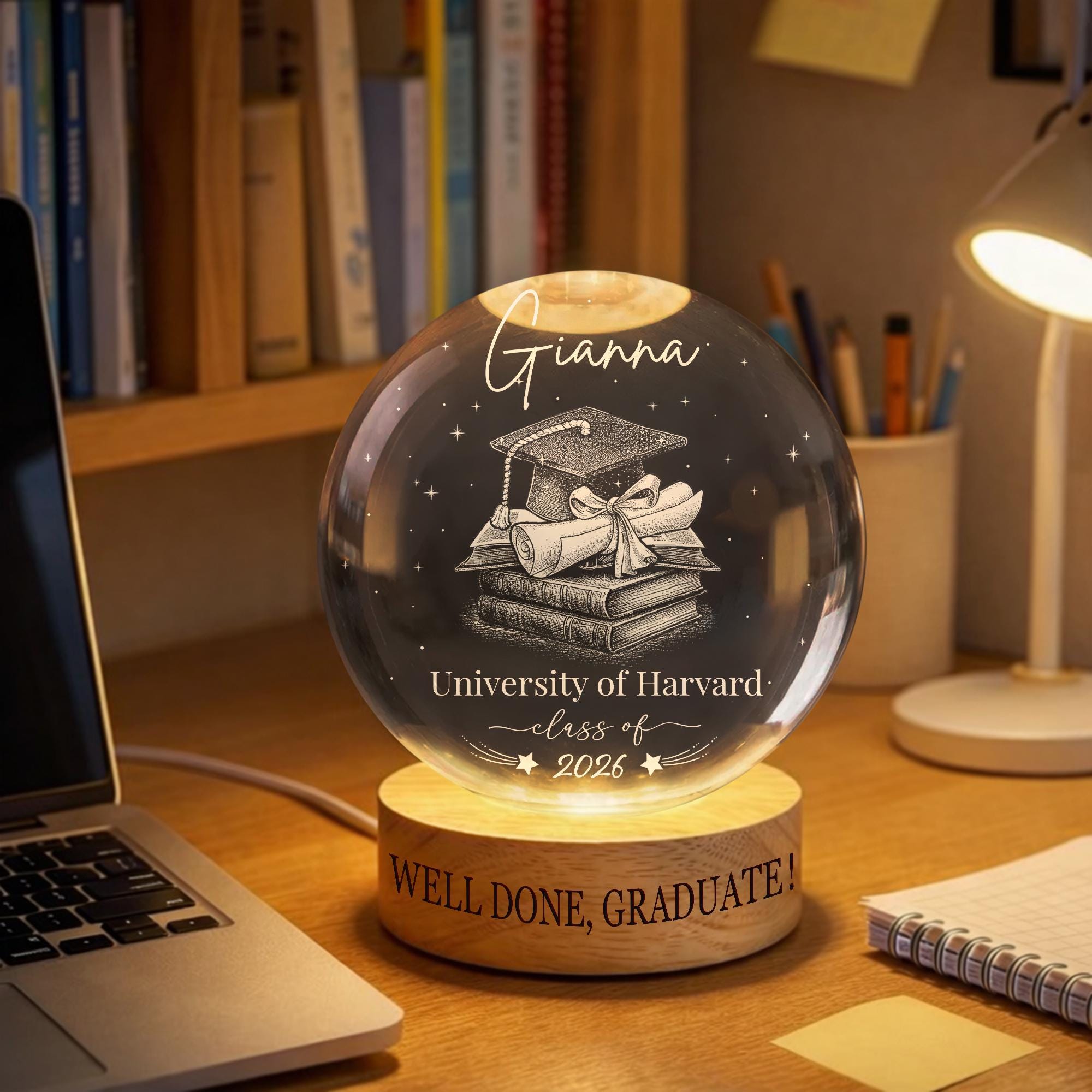 Personalized Graduation Gift Crystall Ball, Graduation Gift for Seniors, Daughter, Son, Gift for Graduation Day, Graduation Gift Decor