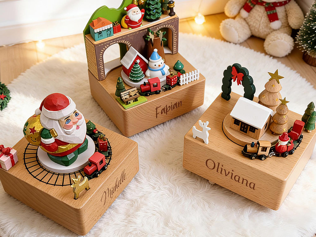 Personalized Wooden Handmade Music Box, Custom Musical Toy for Kids, Baby Shower Gift, Toddlers Gift, Toys for Kids, Train Music Box