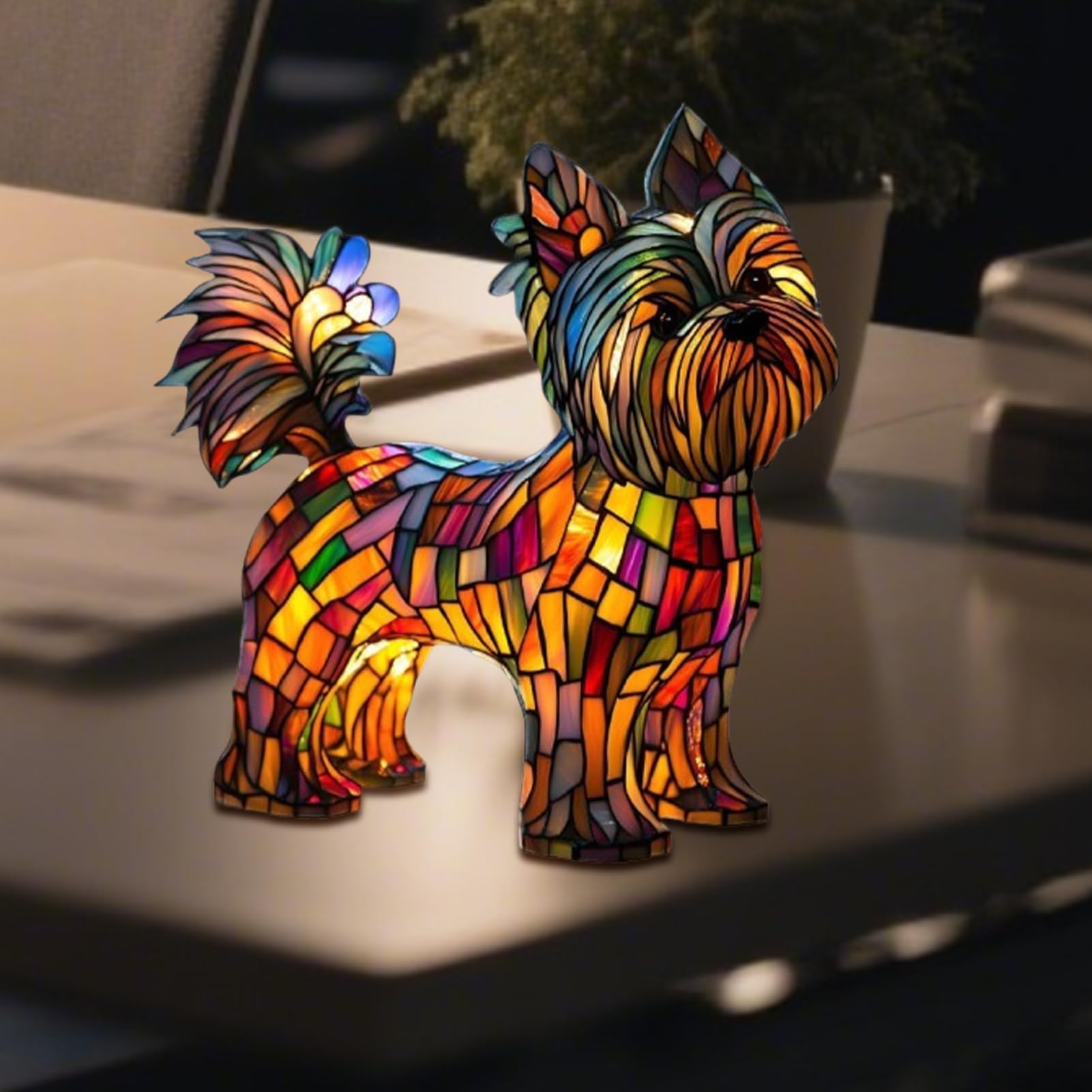 Dog Night Light, Colorful Puppy Lamp Decor, Cute Dog Lover Gift, Bedroom & Nursery Table Lamp, Night Light