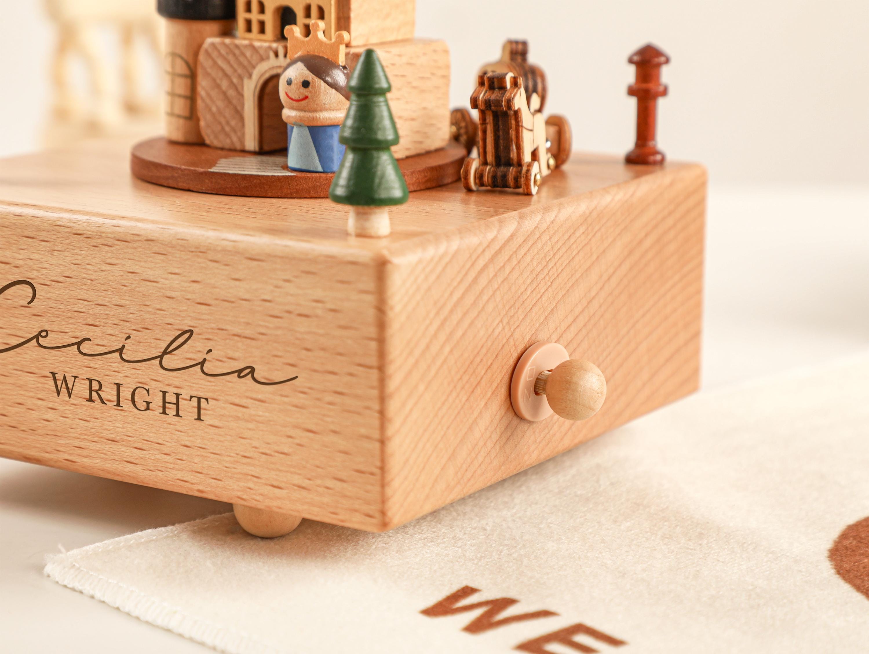 The King's Castle Music Box, Wooden Music Box, Custom Wooden Handmade Music Box, 1st Birthday, Personalised Music Box Gift, Baby Gift