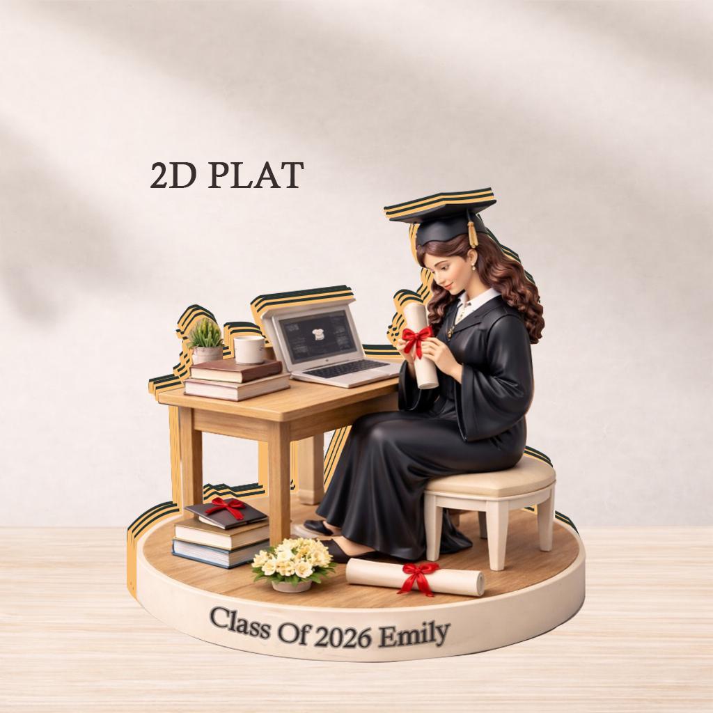 Personalized Graduation Gift 2026, Custom Class of 2026 Wooden Block, Senior Keepsake, Custom Name Graduation Decor, High School Graduate Gift