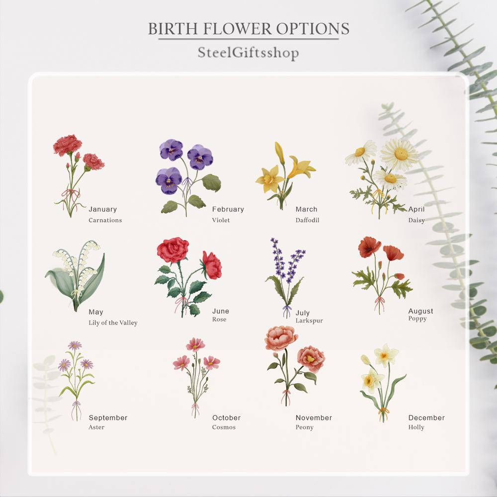 Personalized Birth Flower Trinket Dish, Custom Watercolor Flower Ring Dish, Wedding Bridesmaid Gift, Gift for Friends, Birthday Gift for Her