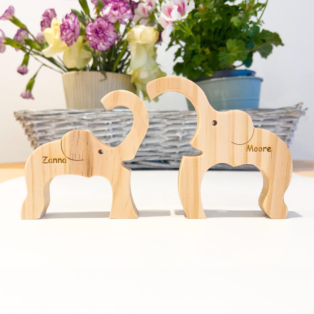 Wooden Elephant Family Puzzle, Gift for Parents, Baby Shower Gifts, Custom Family Gift, Home Decor, Birthday Gift, Gift for Wife, Mom, Dad