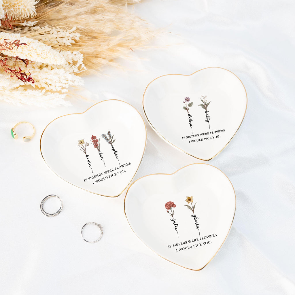 Custom Bridesmaid Gifts,friendship Trinket Dish,bridesmaid Jewelry Dish,best Friends Gifts,flower Ring Dish,friendship Gifts,wedding Gifts