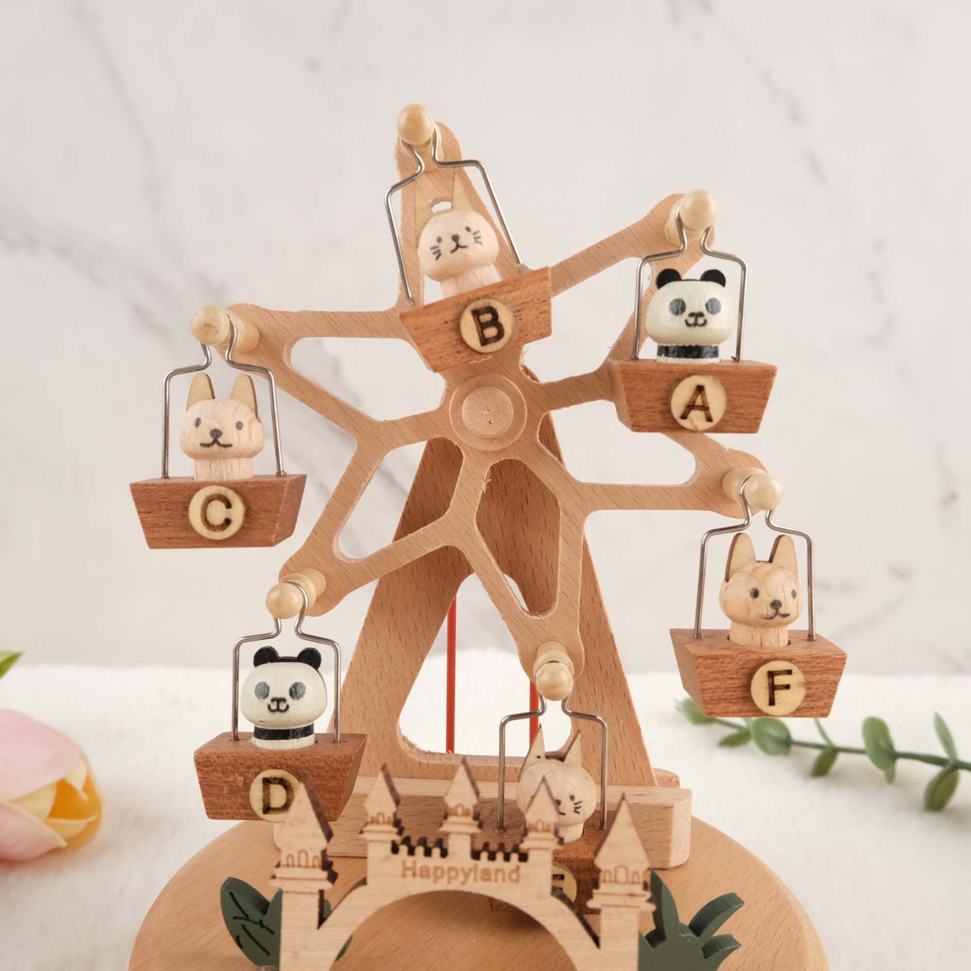 Personalized Engraved Wooden Music Box, Ferris Wheel Music Box, Customized Music Box, Holiday Gift, Unique Gift, Special Keepsake