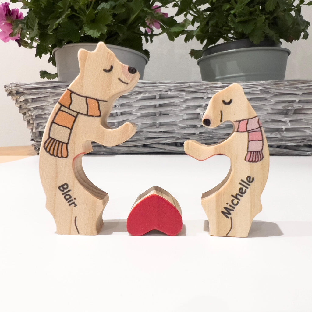 Custom Christmas Gifts, Wooden Bear Family Puzzle, Home Decor, Custom Family Gift, Baby Shower Gift, Birthday Wedding Gifts, Gifts for Mom