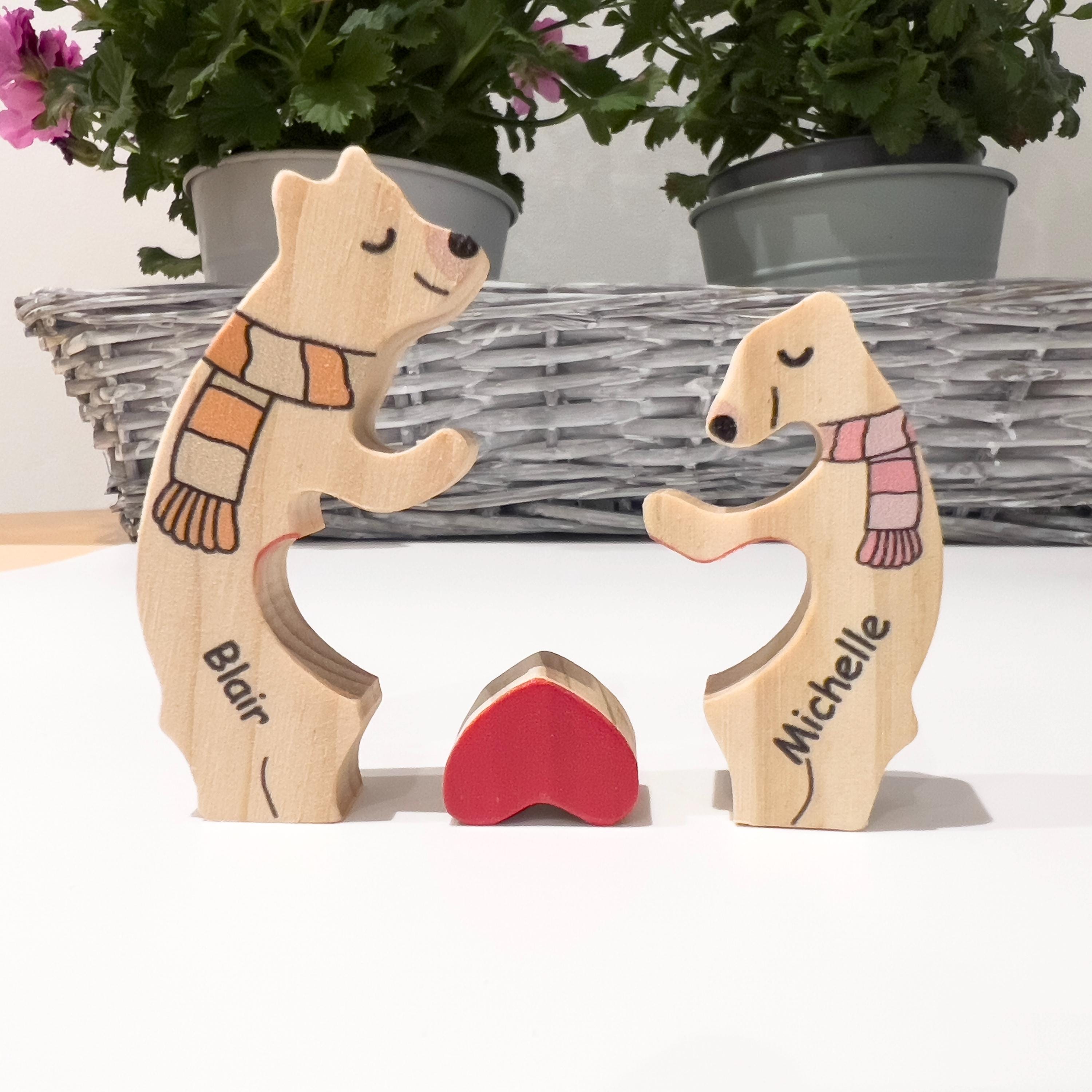 Custom Christmas Gifts, Wooden Bear Family Puzzle, Home Decor, Custom Family Gift, Baby Shower Gift, Birthday Wedding Gifts, Gifts for Mom
