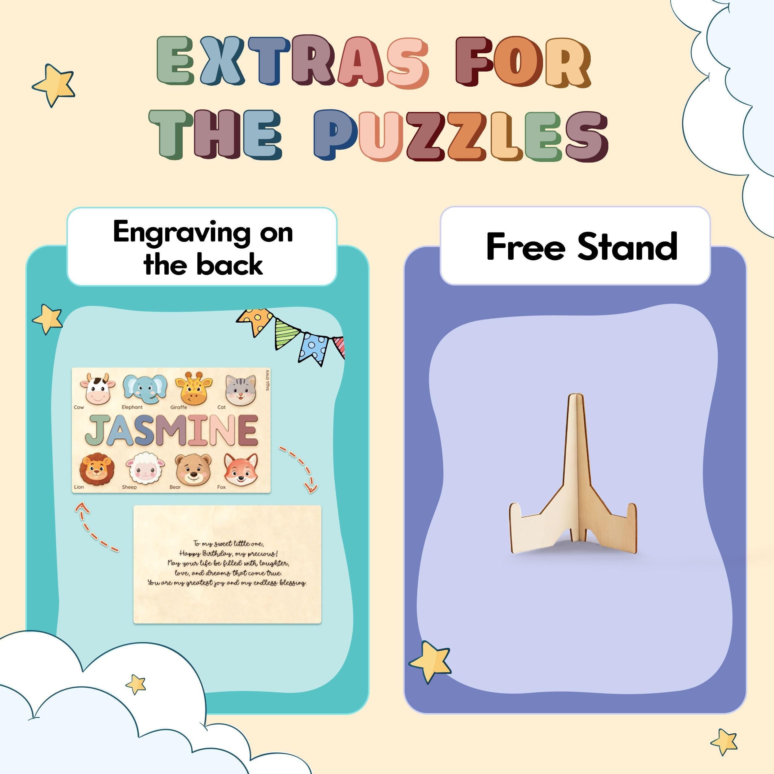 Personalized Wooden Name Puzzle for Kids, Montessori Toy, First Birthday Gift,baby Boy Girl and Gift, Toddler Learning Toy, Baby Shower Gift