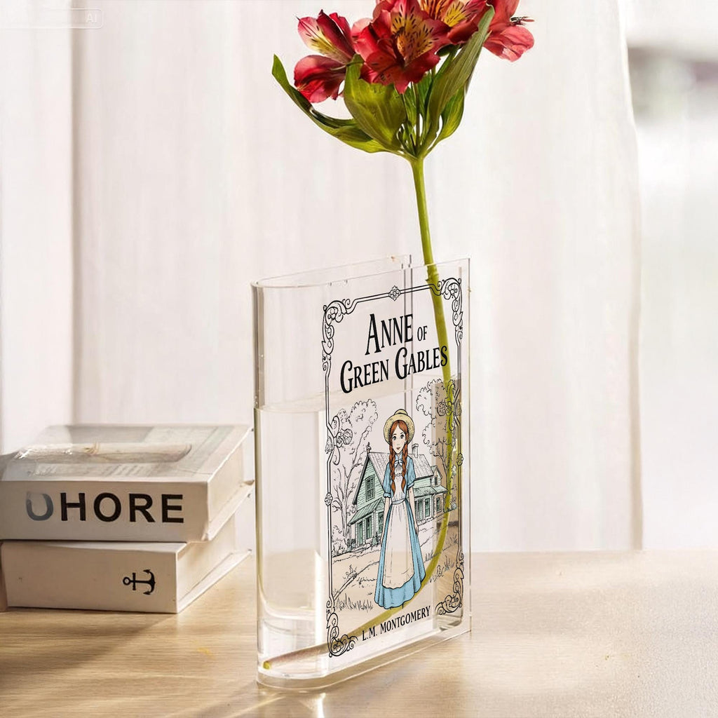 Anne of Green Gables Acrylic Bookish Vase, Bookish Gifts for Special Occasions, Mother's Day Gift 2026, Home Decor Gifts for Book Lovers