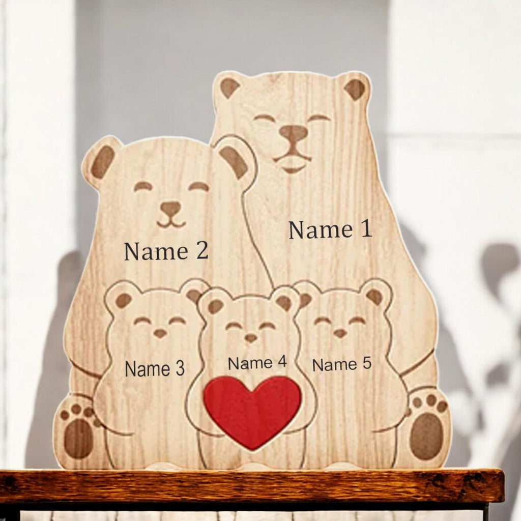 Koala Family Puzzle - Mothers Day Gift - Family Christmas Gift - Personalised Koala Family Puzzle - Family of Four Gift - Family Decoration