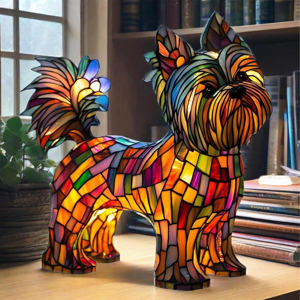 Dog Night Light, Colorful Puppy Lamp Decor, Cute Dog Lover Gift, Bedroom & Nursery Table Lamp, Night Light