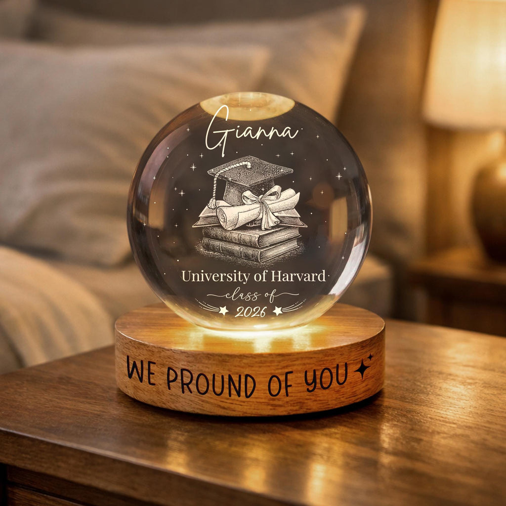 Personalized Graduation Gift Crystall Ball, Graduation Gift for Seniors, Daughter, Son, Gift for Graduation Day, Graduation Gift Decor