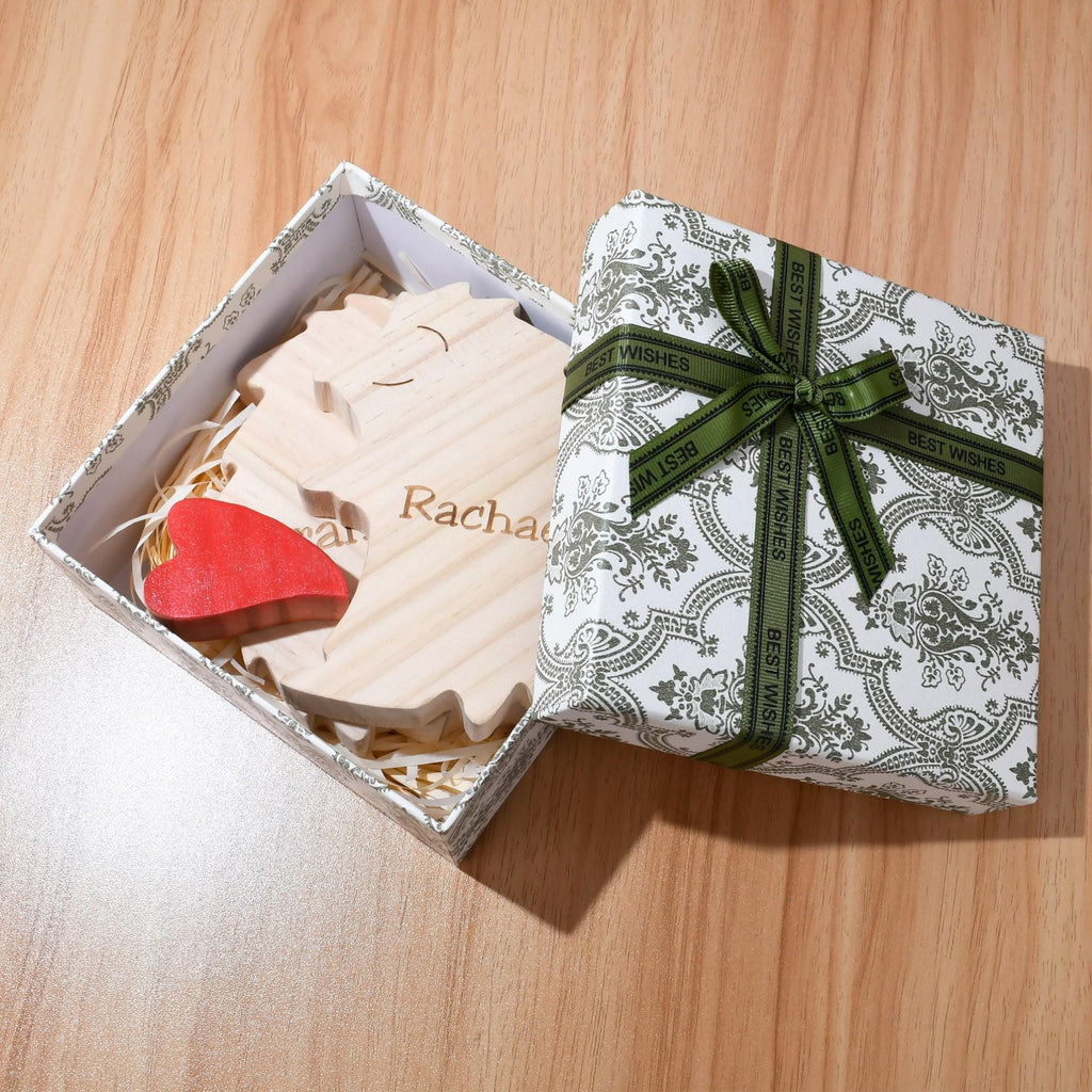 Wooden Animal Family Puzzle, 2-5 Hedgehogs Family Jigsaw Decor, Wedding Anniversary Gifts for Mom Dad Friend Couples Animal Family Decor