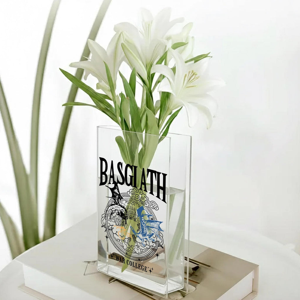 Fourth Wing Book Vase, Tairn and Sgaeyl Dragon Decor, Basgiath War College Gift, Iron Flame Merch, Romantasy Book Lover Present, Room Decor