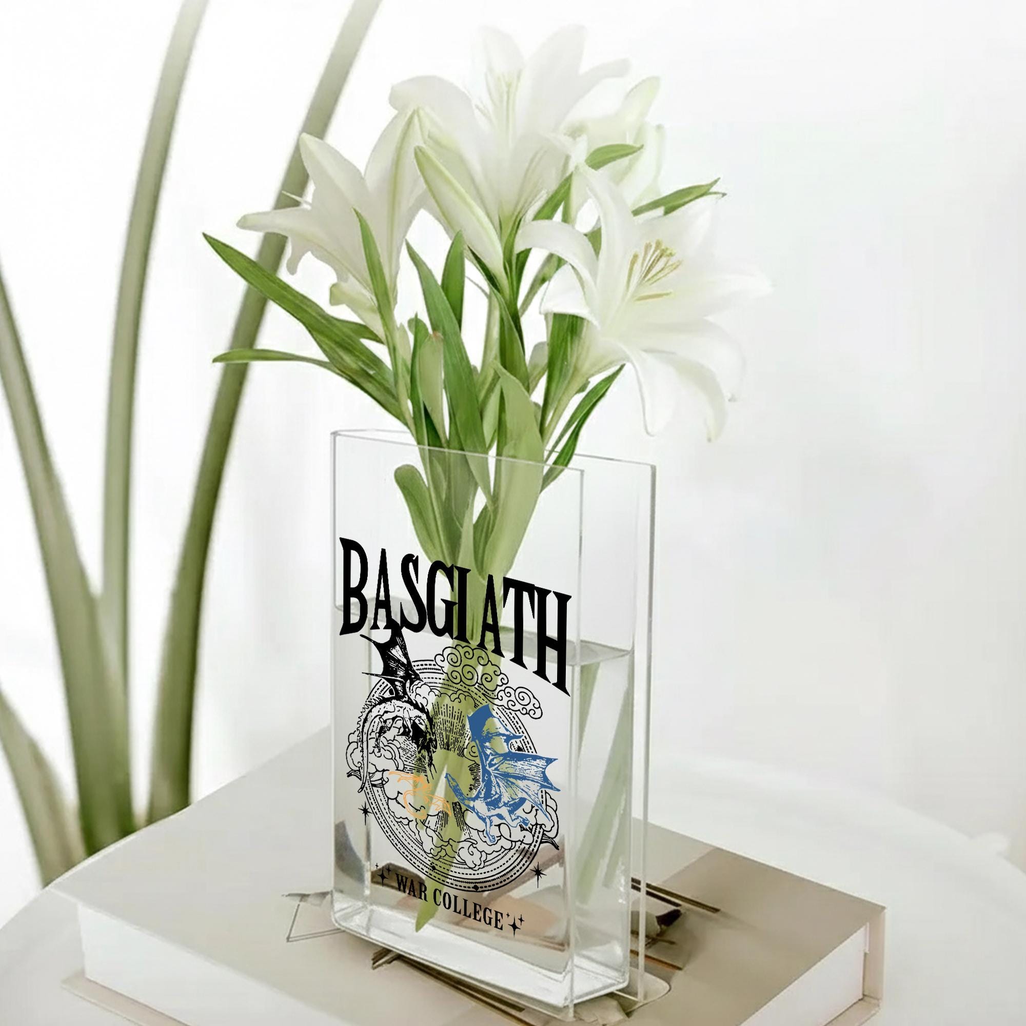 Fourth Wing Book Vase, Tairn and Sgaeyl Dragon Decor, Basgiath War College Gift, Iron Flame Merch, Romantasy Book Lover Present, Room Decor