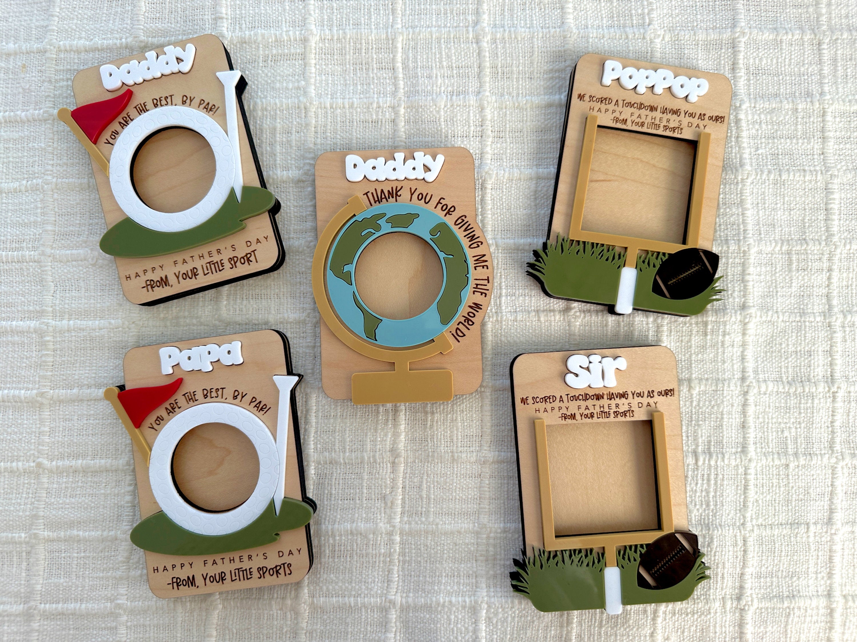 Father's Day Photo Frame_ Magnet or Visor Clip, Fathers Day Gift, First Fathers Day, Grandpa Fathers Day Gift, Fathers Day Gift for Grandpa