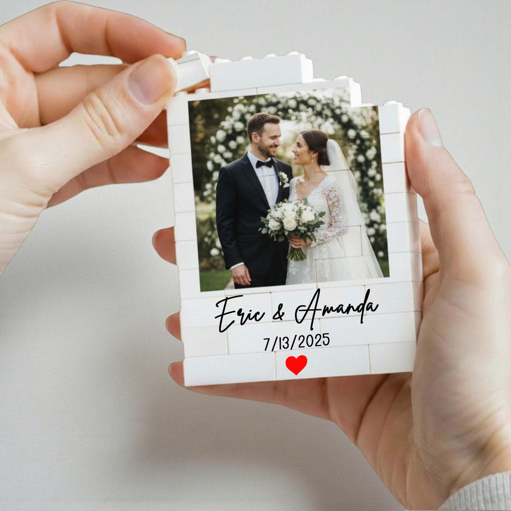 Custom Photo Building Block Heart_ Personalized Valentine's Gift or Anniversary Keepsake