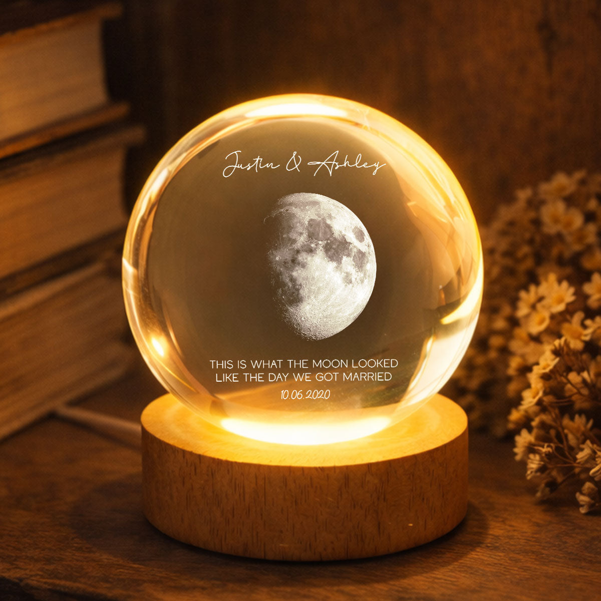 This is What the Moon Looks Like on Our Special Day - Personalized Cry, Moon Phase Print, Valentines Day Wedding Anniversary Gift For Couple